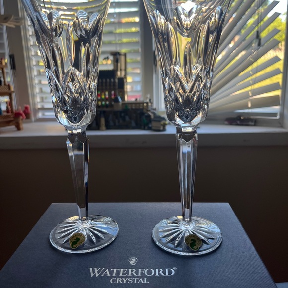 Waterford Crystal Toasting Flutes - Picture 1 of 5